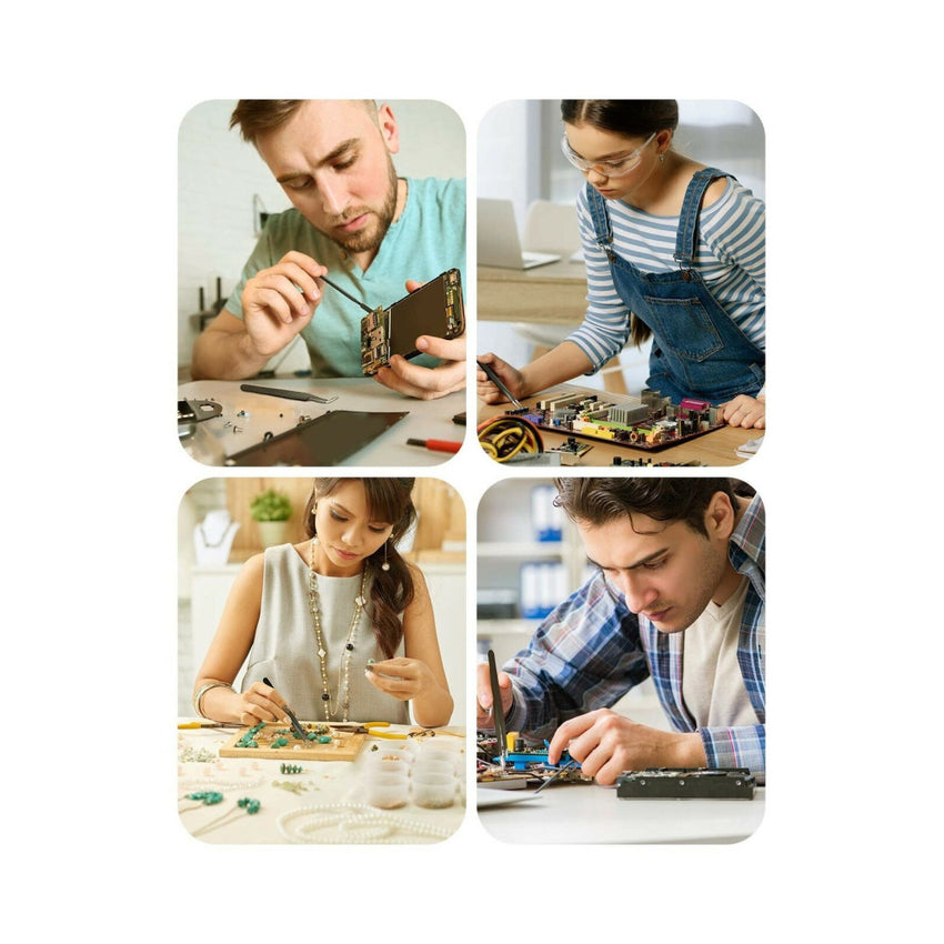 ATMOKO 12 PCS ESD Tweezer Set