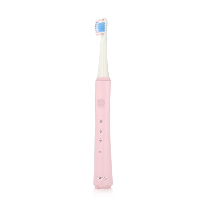 ATMOKO Sonic Duo Electric Toothbrush, Rechargeable with 40000VPM, Includes 8 Brush Heads-HP42A, Black&pink