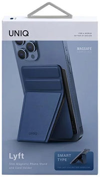 UNIQ LYFT MAGNETIC SNAP-ON STAND AND CARD HOLDER  - NAUTICAL BLUE (BLUE) EOL