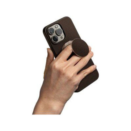 UNIQ HYBRID IPHONE 16 PRO MAX MAGCLICK CHARGING KEVA AIR WITH GRIPFIT PREMIUM - UMBER (BROWN) EOL