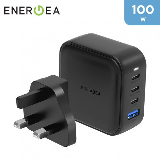 Energea Travelite 100W GaN Wall Charger - Black EOL