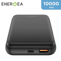 ENERGEA MAGPAC LITHE 10000mAh Ultra SLIM MAGNETIC FAST WIRELESS USB-C PD20W POWERBANK WITH BUILY-IN VIDEO STAND -BLACK