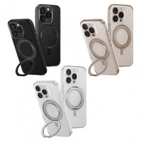 UNIQ HYBRID IPHONE 16 MAGCLICK CHARGING SWIVIX WITH 360 ROTATING KICKSTAND - LUCENT (CLEAR)