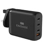 Engage 120W Gan 4 Port Gan travel Charger - Black