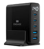 Engage 140W 5 Ports Desktop USB HUB - Black