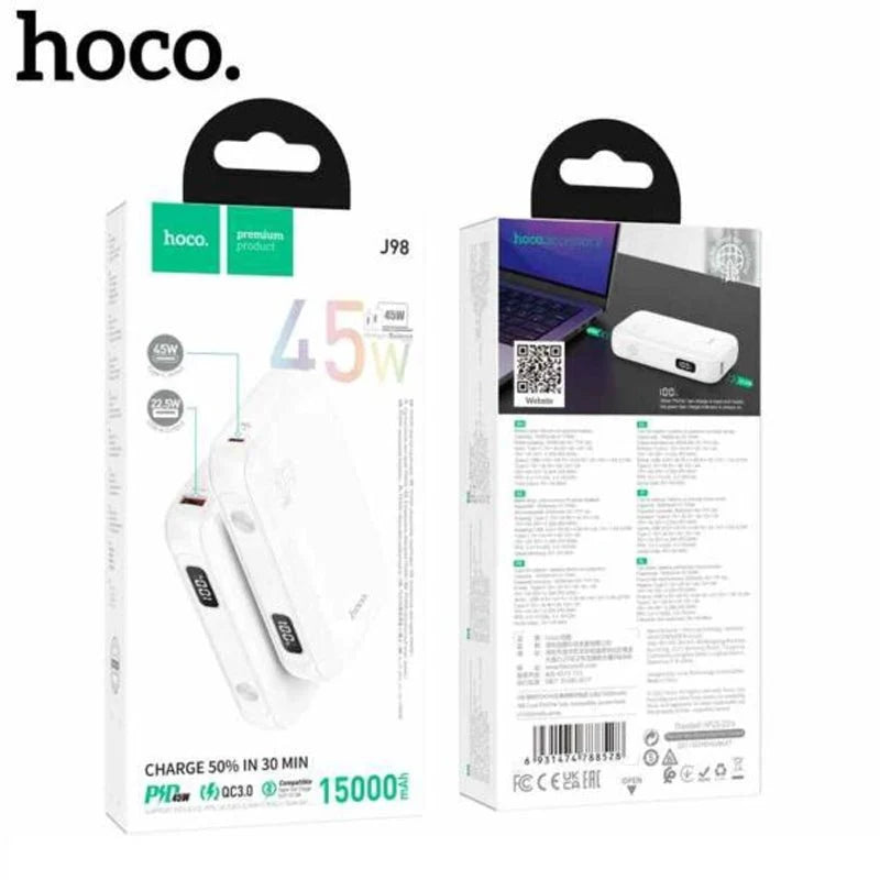 Hoco J98 Power Bank PD45W 15000mAh - White