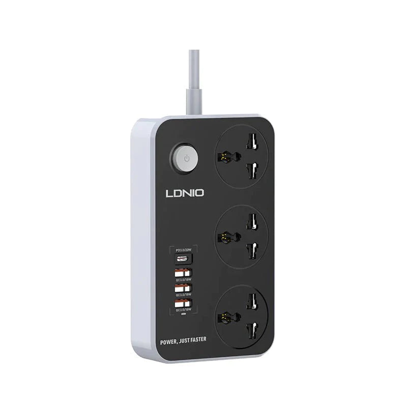 Ldnio 3 Extension Power Socket - 3 Way / USB / 2 Meters