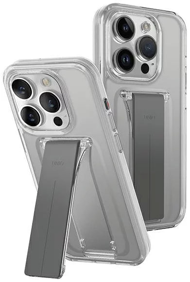 UNIQ HYBRID IPHONE 15 PRO MAX HELDRO MOUNT WITH STAND - LUCENT (CLEAR)