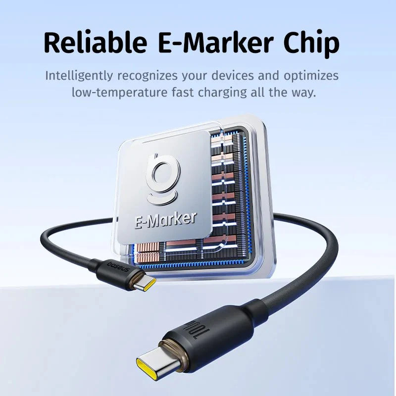 Baseus Foamed Silicone Fast Charging Data Cable USB-C to USB-C 100W 2m - Comic Black