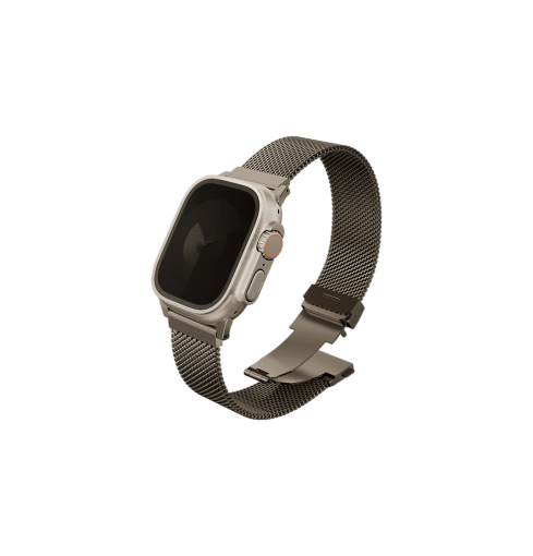 UNIQ DANTE PRO APPLE WATCH SELF-ADJUSTABLE MESH STEEL BAND 49/46/45/44MM - EMBER GOLD (EMBER GOLD)