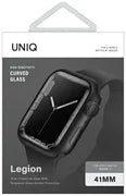 UNIQ LEGION WATCH CASE WITH 9H TEMPERED GLASS SCREEN PROTECTION 41MM MIDNIGHT (BLACK)