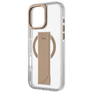 UNIQ HYBRID IPHONE 16 PRO (2024) 6.9 HELDRO MAX MAGCLICK WITH CAMERA STAND - TAUPE GOLD (TAUPE GOLD)