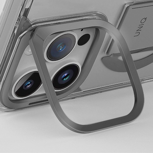 UNIQ HYBRID IPHONE 16 PRO (2024) 6.9 HELDRO MAX MAGCLICK WITH CAMERA STAND - LUCENT (CLEAR)