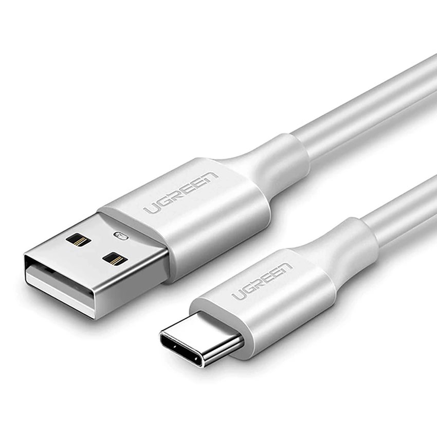 UGREEN USB-A 2.0 to USB-C Cable Nickel Plating 1.5m (White) 18W US287