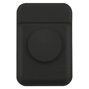 UNIQ FLIXA MAGNETIC CARD HOLDER AND POP-OUT GRIP-STAND - JET BLACK (JET BLACK) EOL