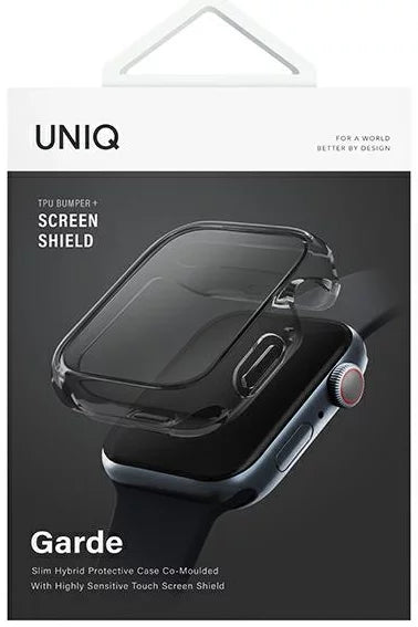 UNIQ GARDE HYBRID WATCH CASE WITH SCREEN PROTECTION 41MM SMOKED (TINTED GREY)
