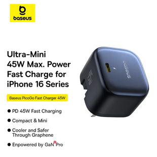 Baseus PicoGo AE11 GaN Fast Charger 1C 45W - Cosmic Black