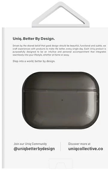 UNIQ GLASE AIRPODS PRO 2ND GEN (2022) HANG CASE – GLOSSY SMOKE (SMOKE)