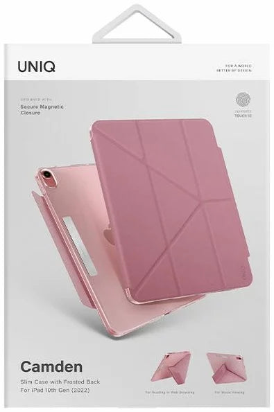 UNIQ CAMDEN IPAD 10TH GEN (2022)  - ROUGE PINK (ROUGE PINK)