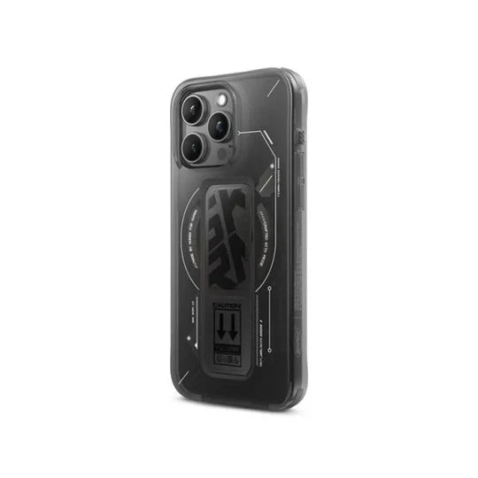 SKINARMA IPHONE 15 PRO (6.7”) HELIO MAG-CHARGE + GRIP-STAND BLACK