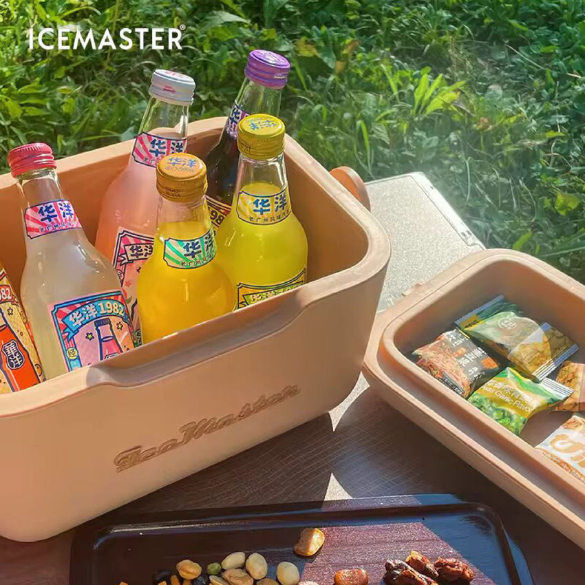 Icemaster Cooler Box with Handle and Strap Portable  ,Waterproof, insulated  carry it by hand or hang it over the shoulder, Optimised thermal insulation with 2 layers of AIRPOP and PolyPropylene