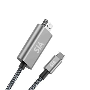SIA TYPE-C TO HDMI CABLE 2.0M , 4K 60HZ WITH METAL SHELL