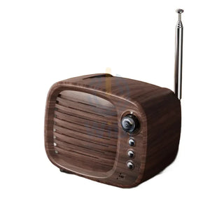 LEEDOR New Mini Wood Grain Retro Heavy Bass Wireless Card Insertion Portable Bluetooth Speaker LD-JY-81