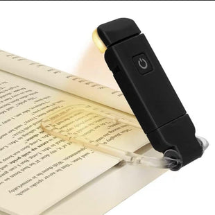 Litom Generic Rechargeable Book Light Reading Light, Portable USB Rechargeable LED Clip on Book Lights for Reading in Bed, 3 Brightness Adjustable Dimmable Bookmark Light for Eye-Protection, Reading Lamp (Black)