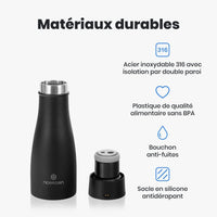 LIZ Smart Bottle 350ml - Black Smart Water Bottle LIZ 350