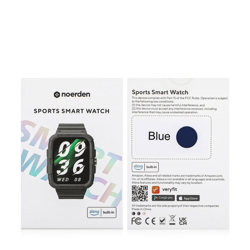 NOERDEN MATE2 Mix & Match Smart Watch  Sports Digital Smartwatch- Black NWT015 BK