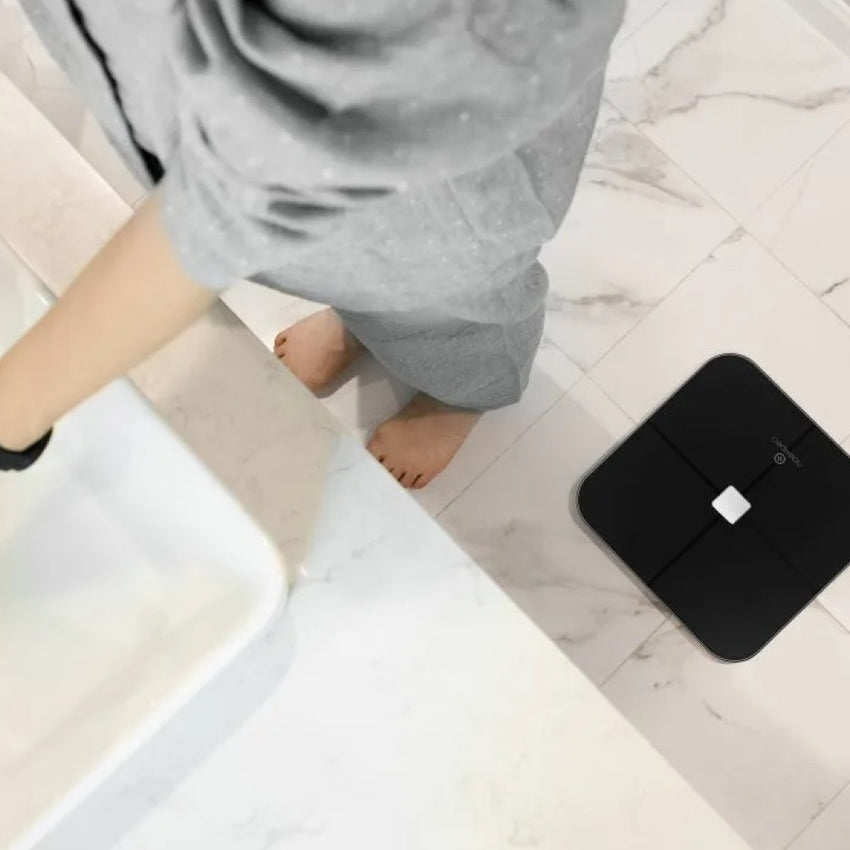 SENSORI Wi-Fi Smart Body Scale with User Auto-recognition to track heart rate and analyze body Black     PNS-0201-IN