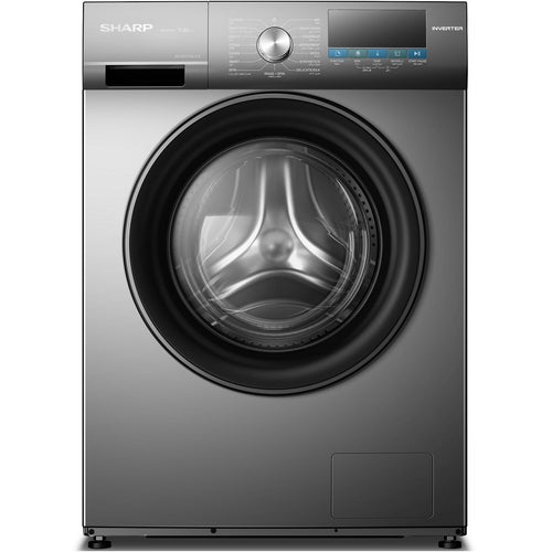 Sharp 7 kg Front Load Washing Machine, 1200 RPM, Silver ES-FEI712DLZ-S