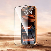 Mocoll for iPhone 17 Pro Screen Protector, 2.5D Full Coverage HD Tempered Glass - Black