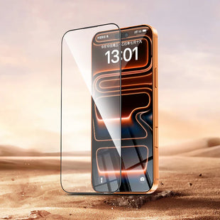 Mocoll for iPhone 17 Pro Max Screen Protector, 2.5D Full Coverage HD Tempered Glass - Black