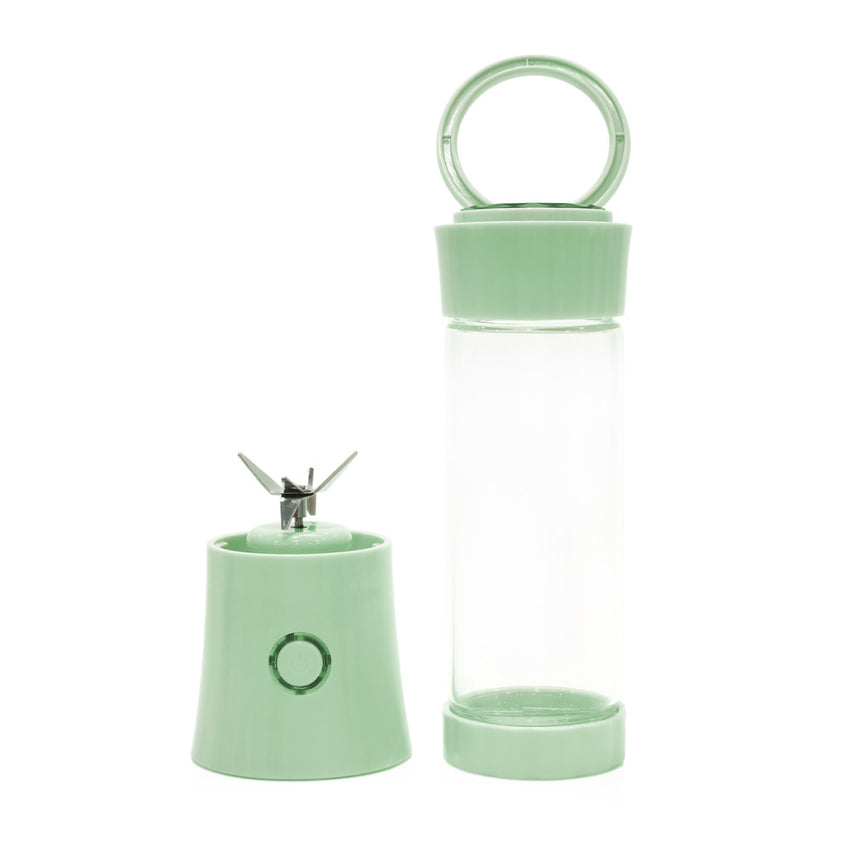 Skykey 480 Ml USB Rechargeable Juicer Bottle With 6 Blades Stainless Steel Glass White 2000 mAh Battery Green Edition - ZDK-C8 Green
