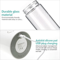 Skykey 480 Ml USB Rechargeable Juicer Bottle With 6 Blades Stainless Steel Glass White 2000 mAh Battery White Edition - ZDK-C8 White