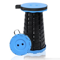 Skykey Adjustable Height Folding Telescopic Chair 400 Lbs Load Collapsible Camping Stool Blue - FOLDCHAIR101-BL