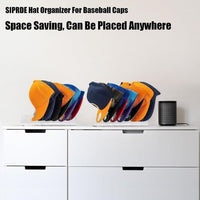 Skykey Cap Storage Organizer Acrylic Baseball Cap Display 7-Slot Transparent Stand - CAPSORG101