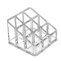 Skykey Clear Makeup Storage Organizer 9-Grid Lipstick Holder Nail Polish Rack PS Material - QY-2711