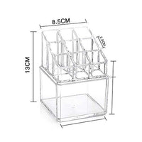 Skykey Clear Makeup Storage Organizer 9-Grid Lipstick Holder Nail Polish Rack PS Material - QY-2711