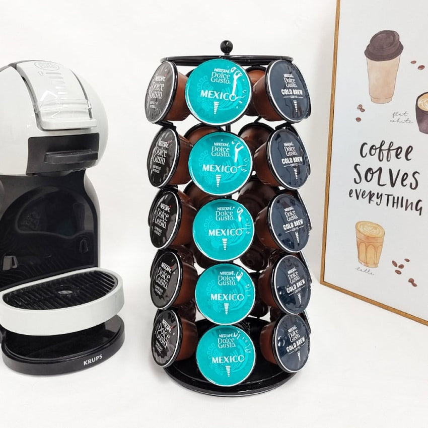 Skykey Coffee Capsule Storage Rack Rotating Holder Compatible With Dolce Gusto 35 Pods Iron Material - QY-1903