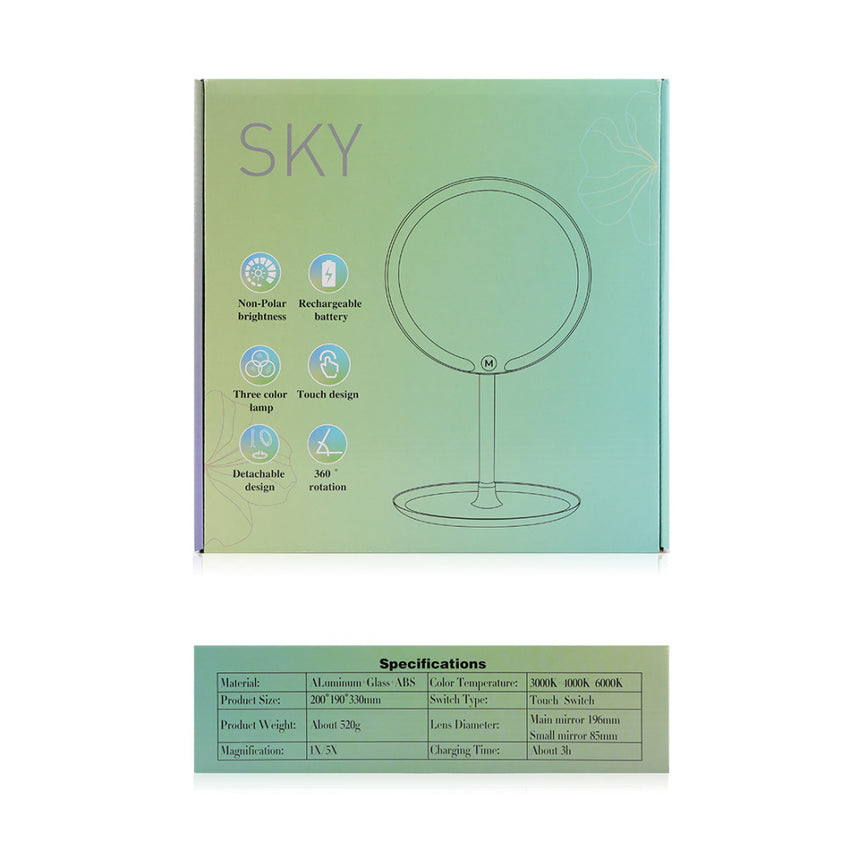 Skykey Desktop Makeup Mirror With 5X Magnification Magnet Small Mirror Model 1 - 2324531039873