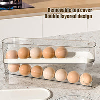 Skykey Egg Storage Box Automatic Rolling Rack 2-Layer 12-Egg Capacity Transparent Design - EGGBOX102