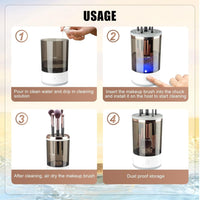 Skykey Electric Makeup Brush Cleaner Spinner Washing Machine Dryer Automatic Rechargeable Cosmetic Cleaner - HZ-001