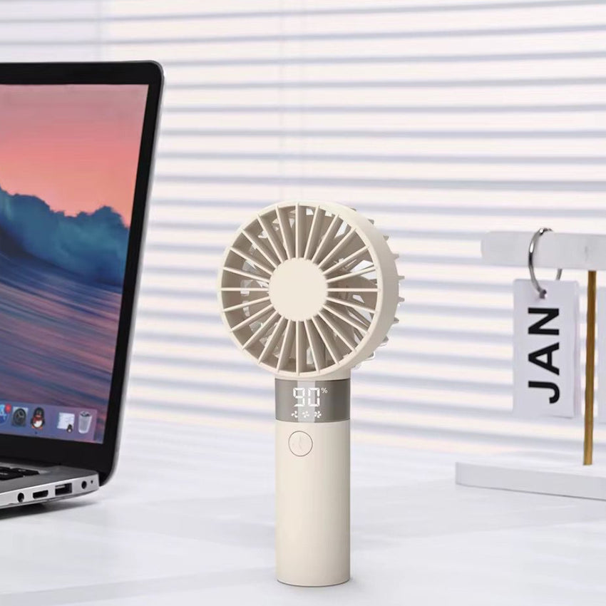 Skykey H25 Pro Mini Fan White Rechargeable Air Cooler With Power Display Portable Handheld Cooling Fan - H25 Pro White