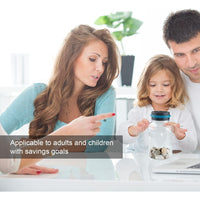 Skykey Large Digital Piggy Bank 1.8 L Coin Counter Money Jar With LCD Display For All Kuwait Coins - DCOINC101