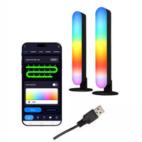 Skykey LED Light Bar RGB Smart Atmosphere Lamp 2 Pcs Dimmable Color Changing With Music Sync Alexa & Google Assistant Compatible Wi-Fi App Control - ALEDLG101