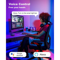 Skykey LED Light Bar RGB Smart Atmosphere Lamp 2 Pcs Dimmable Color Changing With Music Sync Alexa & Google Assistant Compatible Wi-Fi App Control - ALEDLG101