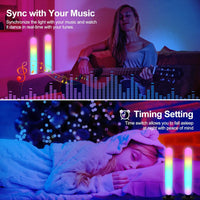 Skykey LED Light Bar RGB Smart Atmosphere Lamp 2 Pcs Dimmable Color Changing With Music Sync Alexa & Google Assistant Compatible Wi-Fi App Control - ALEDLG101