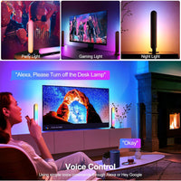 Skykey LED Light Bar RGB Smart Atmosphere Lamp 2 Pcs Dimmable Color Changing With Music Sync Alexa & Google Assistant Compatible Wi-Fi App Control - ALEDLG101